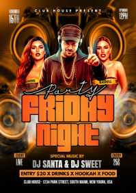 Maximalist Friday Night Party A4 template