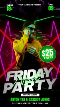 Maximalist Friday Night Party  Instagram Stor template