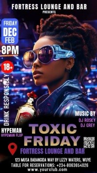 Maximalist Friday Night Party Instagram Story template