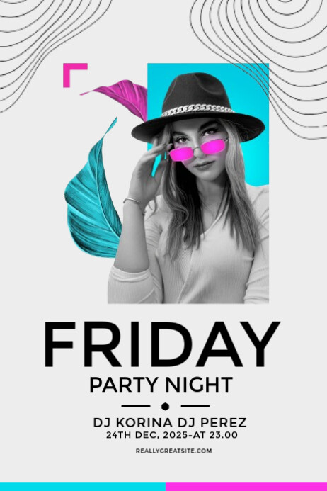 Plantilla de Maximalist Friday Party Night Poster | PosterMyWall