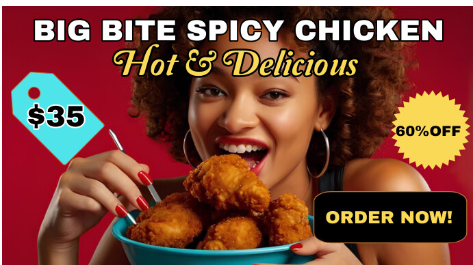 Maximalist Fried Chicken  Digital Display (16 template