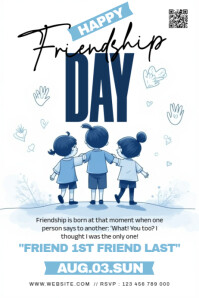 Maximalist Friendship Day Poster template