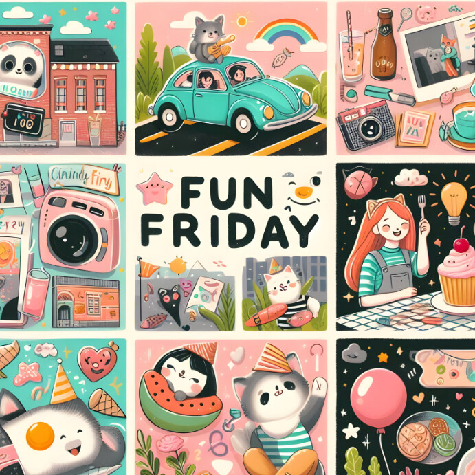Fun Fall Friday Interactive Post Maximalist Fun Friday Excitement Instagram Po Template | PosterMyWall