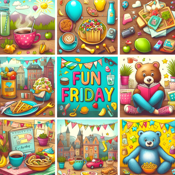 Fun Friday Engaging Posts Copy of Maximalist Fun Friday Excitement Instagram Po | PosterMyWall