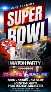 Sort Super Bowl Watch Party Instagram Story Template