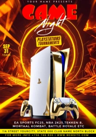 Maximalist Game Night A4 template