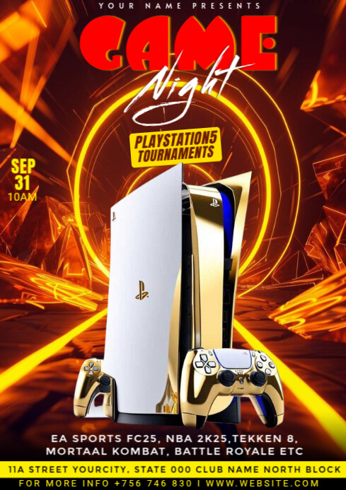 Maximalist Game Night A4 template