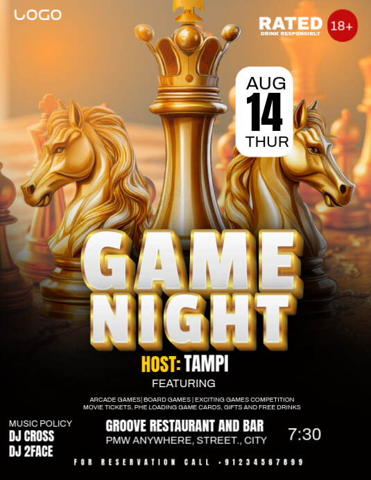 Maximalist Game Night  Flyer (us Letter) template