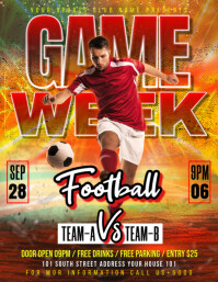 Maximalist Game Week Football Flyer (us Letter) template