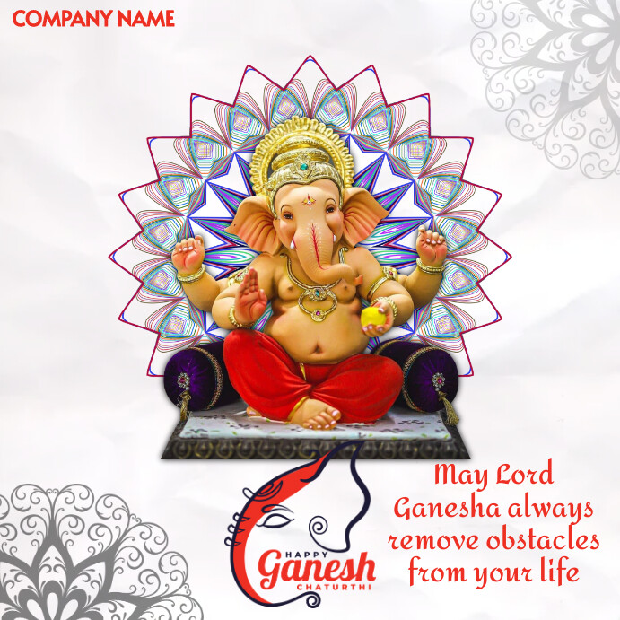 Maximalist Ganesh Chaturthi Instagram Post template