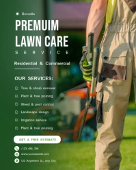 Maximalist Garden Care Service Company Online Advertisement Flyer Design Instagram Portrait template