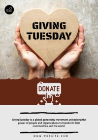 Maximalist Giving Tuesday Flyer A2 template
