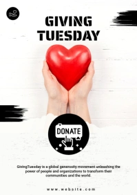 Maximalist Giving Tuesday Flyer  A2 template