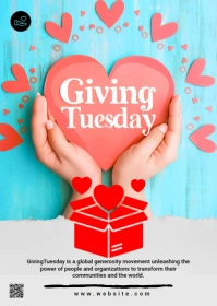 Maximalist Giving Tuesday Flyer  A6 template