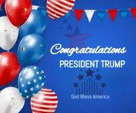 Maximalist God bless America Medium Rectangle template