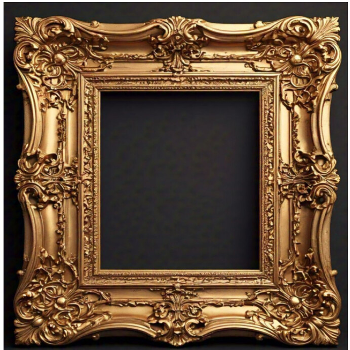 Maximalist Gold Frame Instagram Post Template | PosterMyWall