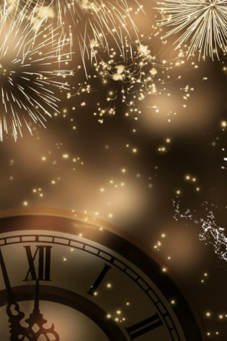 Maximalist Golden New Year Countdown Background Poster Плакат template