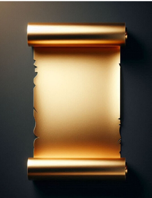 Maximalist Golden Scroll Template Flyer (us Letter)