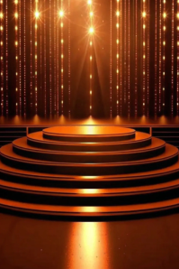 Maximalist Golden Stage Poster template