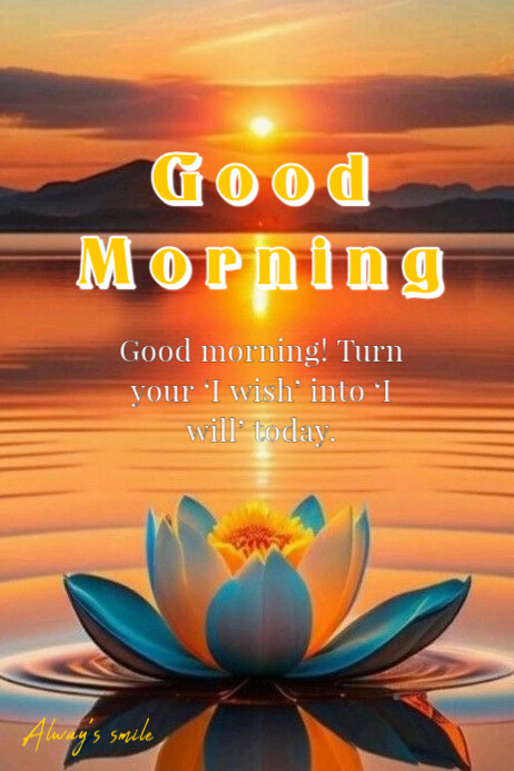 Maximalist Good Morning Poster Cartaz template