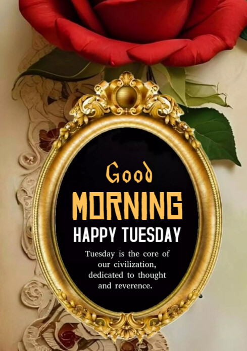 Maximalist Good Morning Tuesday A4 Template | PosterMyWall