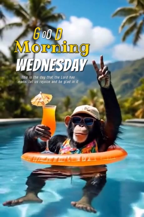 Maximalist Good Morning Wednesday  Banner 4' × 6' Banier 4’×6’ template