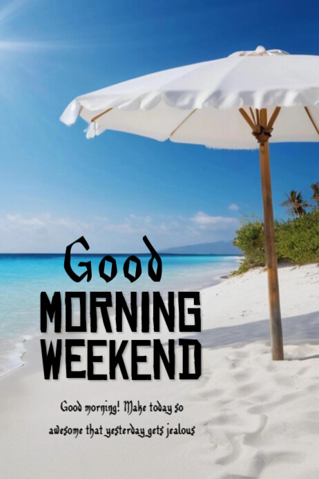 Maximalist Good Morning Weekend Banner 4' × 6' Template | PosterMyWall