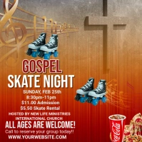 Maximalist Gospel Skate Night  Instagram Post template