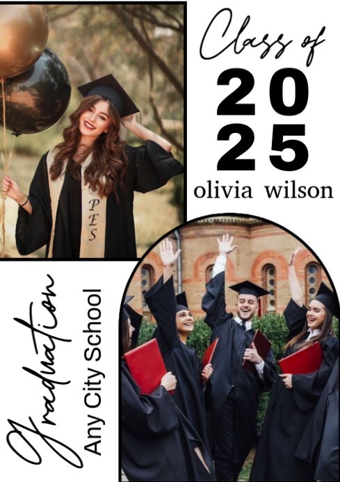 Maximalist Graduation A3 Template | PosterMyWall
