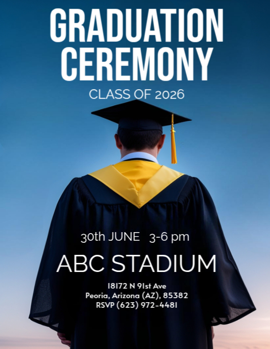 Maximalist Graduation Ceremony Flyer (Us Letter) Template | PosterMyWall
