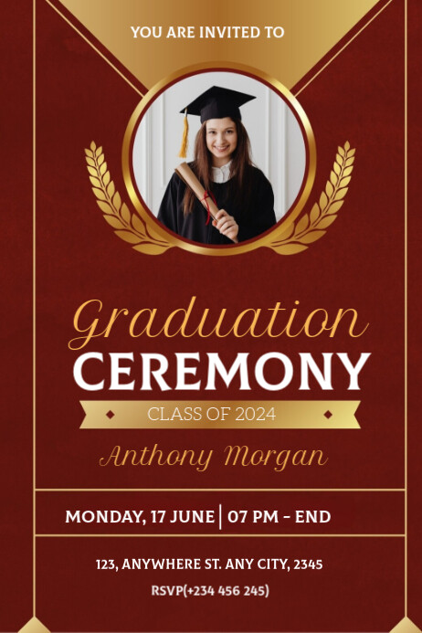 Maximalist Graduation Ceremony Poster Templat | PosterMyWall