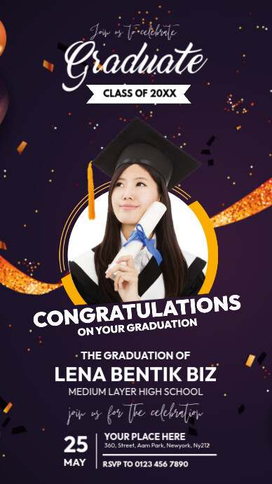Copy of Maximalist Graduation Event Program Instagram Story | PosterMyWall