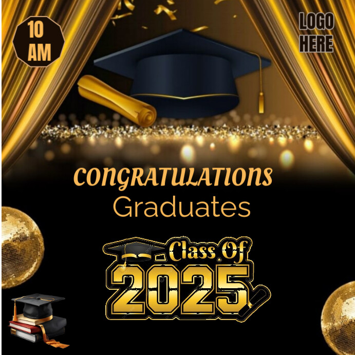 Maximalist Graduation Flyer Instagram Post template