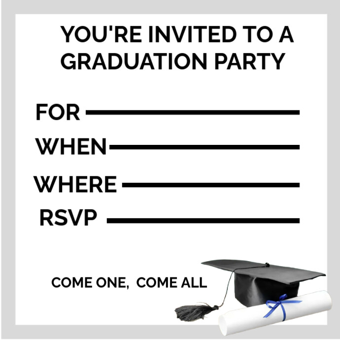 Modèle Maximalist Graduation Invitation Logo | PosterMyWall