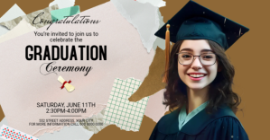 Gris Maximalist Graduation Party Facebook Event Cover Facebook Event Cover Facebook-gebeurtenisomslag Template