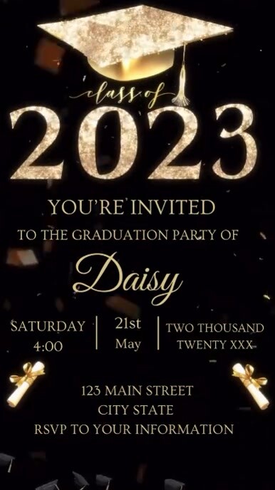 Maximalist Graduation Party Flyer  Instagram Story template