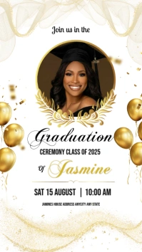 Maximalist Graduation Party Invite  Instagram Story template