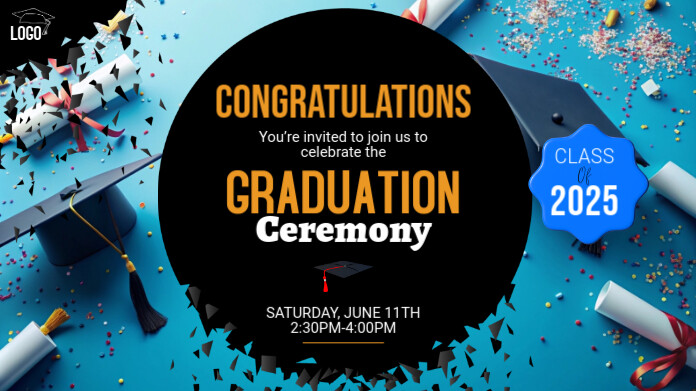 Maximalist Graduation Party Twitter Post template