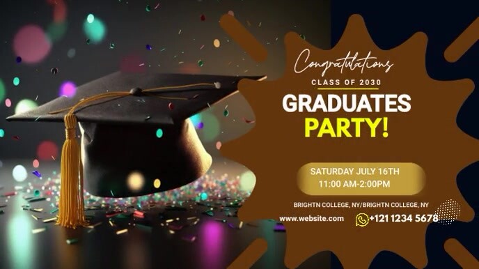 Maximalist  Graduations  Digital Display (16: 数字显示屏 (16:9) template