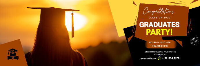 Maximalist Graduations Email Header Template | PosterMyWall