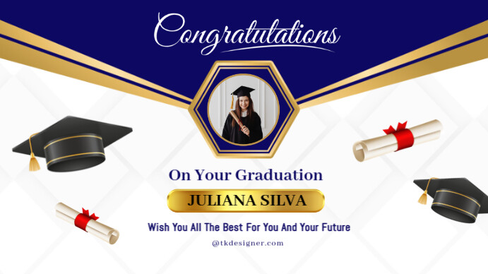 Maximalist Graducation Card Digital Display (16:9) template