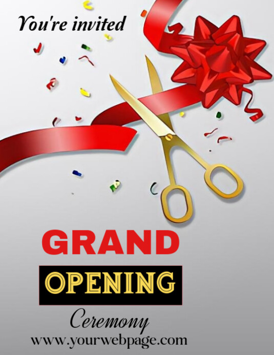 Maximalist Grand Opening Design Template  Flyer (us Letter)
