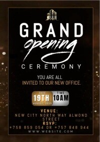 Maximalist Grand Opening Flyer A4 template