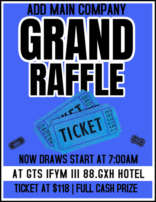 Maximalist Grand Raffle Ticket Poster Flyer (us Letter) Template ...