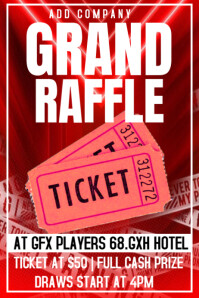 Maximalist Grand Raffle Ticket Poster  Poster template