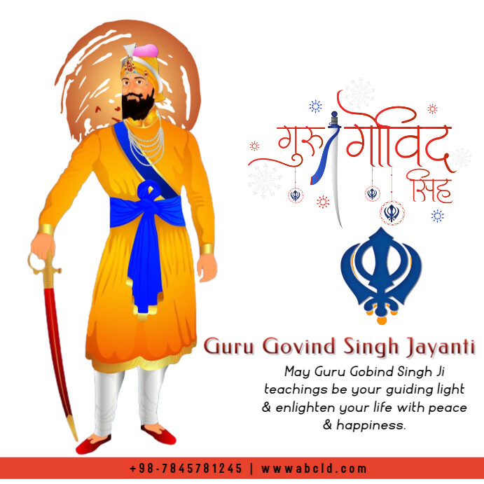 Maximalist Guru Gobind Singh Jayanti Instagram Post Template | PosterMyWall