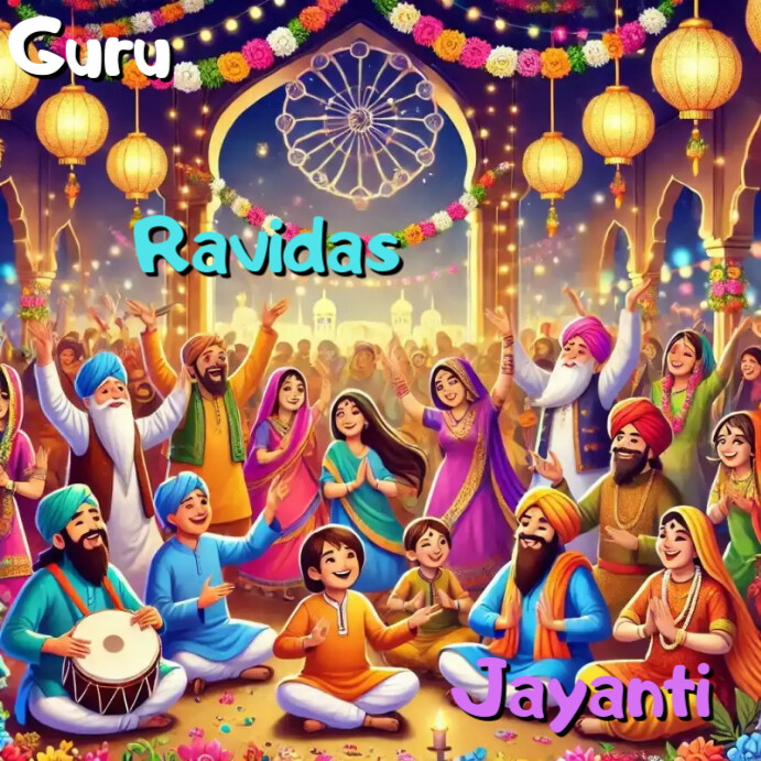 Maximalist Guru Ravidas Jayanti Instagram Post Templat | PosterMyWall