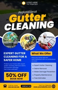 Maximalist Gutter Cleaning Half Page Wide template