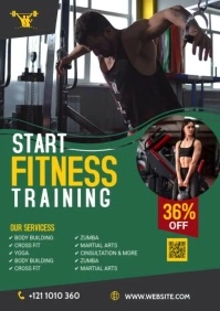 Maximalist Gym Flyer A5 template