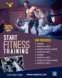 Maximalist Gym Instagram Portrait template